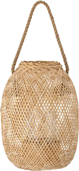 BLOOMINGVILLE Musu Lanterne m/Glas, Natur, Bambus
