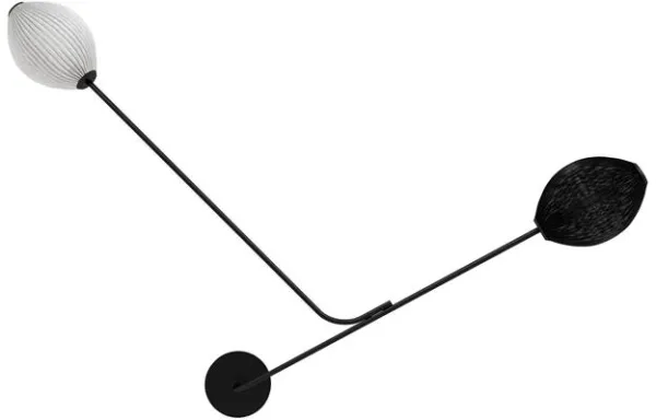 GUBI Satellite Væglampe Hardwired Sort/Hvid